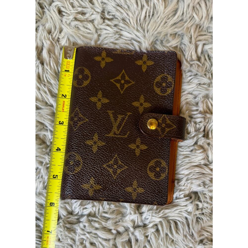 Louis Vuitton Monogram Agenda Small 6-Ring Planner Cover Brown Canvas Authentic - Picture 12 of 13